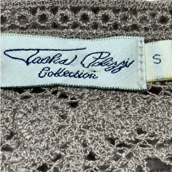 Tasha Polizzi Collection Champagne Eyelet Lace Mini Dress Small - Picture 7 of 9